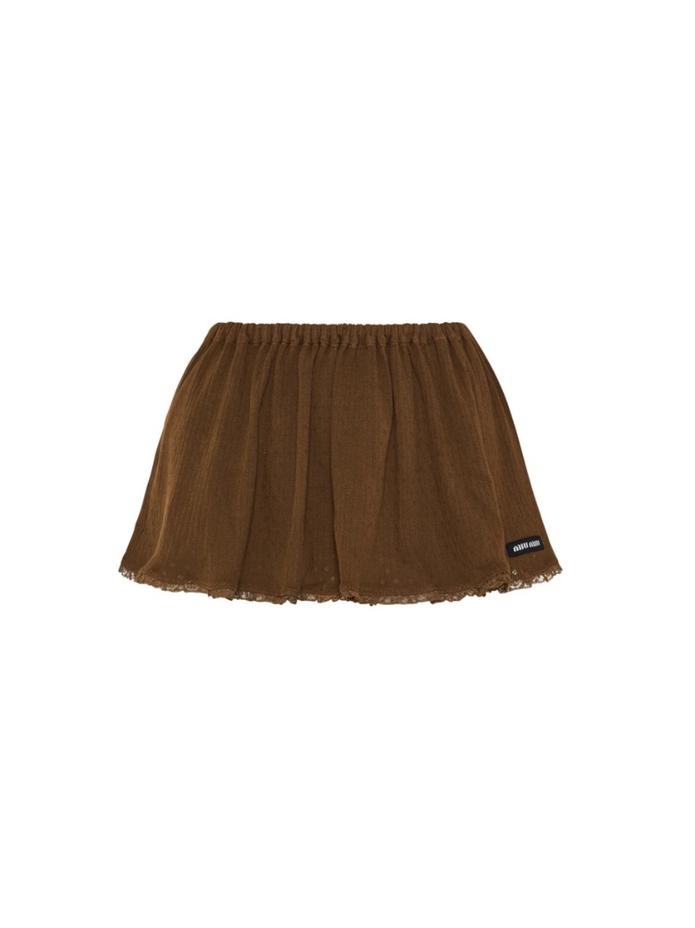 Miu Miu Garment-dyed cotton miniskirt It38